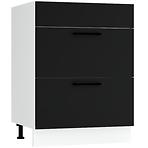 Konyhaszekrény Max D60pc S/2 Zasl fekete