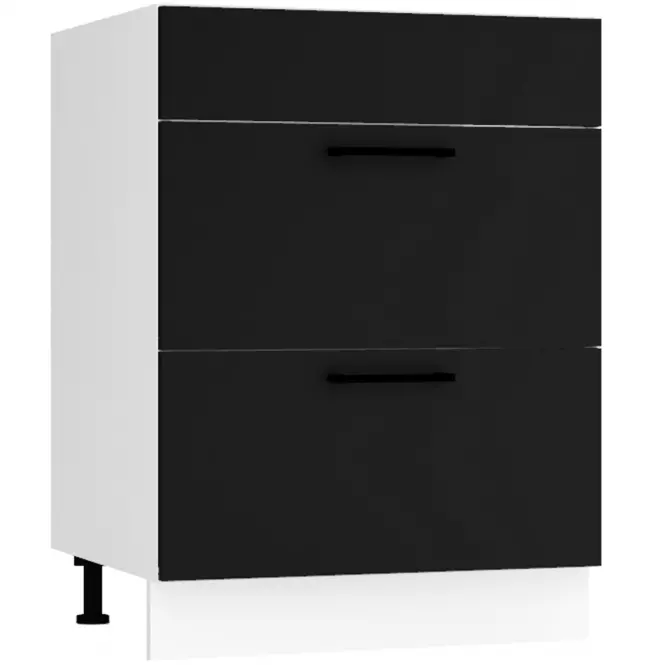 Konyhaszekrény Max D60pc S/2 Zasl fekete
