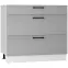 Konyhaszekrény Max D90pc S/3 Granit