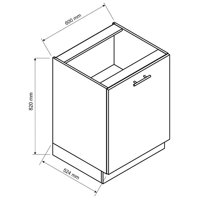 Konyhaszekrény Max D60 Pl Granit