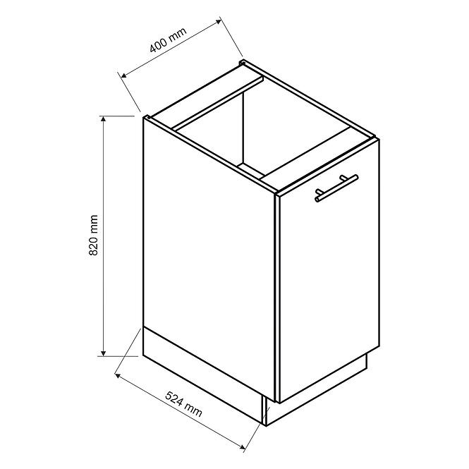 Konyhaszekrény Max D40 Pl Granit