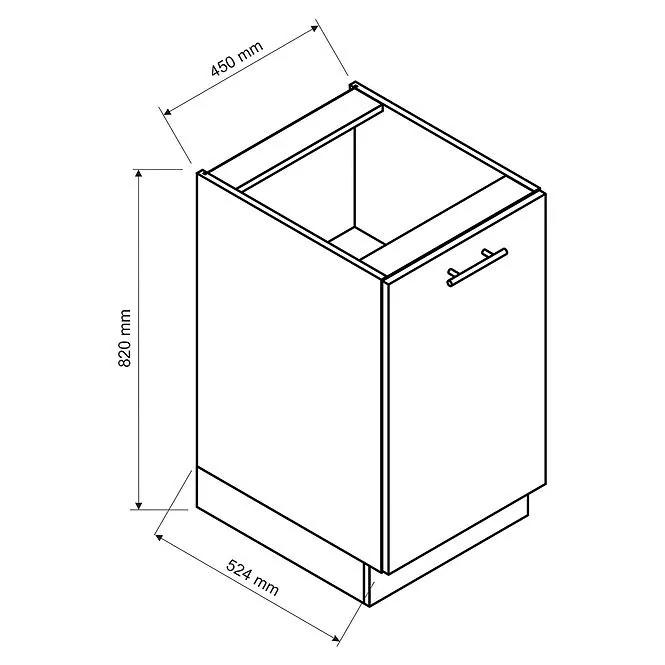 Konyhaszekrény Max D40s/3 Granit