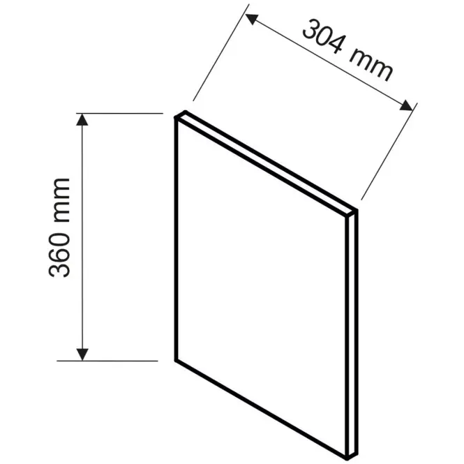Oldalsó panel Max 360x304 szürke,2