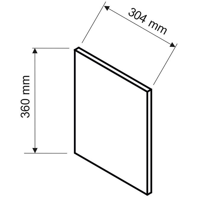 Oldalsó panel Max 360x304 szürke,2