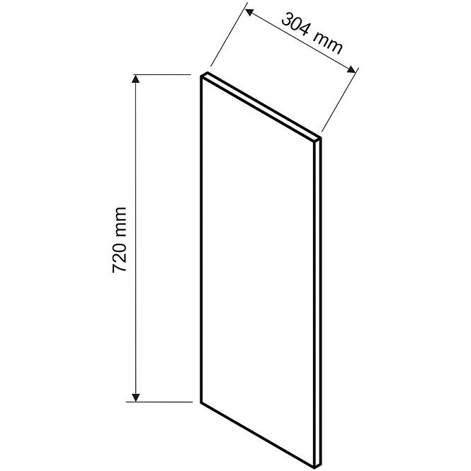 Oldalsó panel Max 720x304 fekete