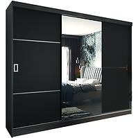 Szekrény Retro 200 2L grafit / fekete ajtók