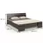 Ágy fa bükkfa Skandica Sparta maxi 120X200 palisander,2