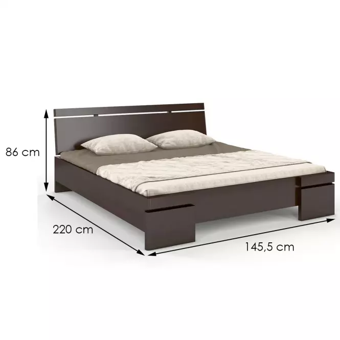 Ágy fa bükkfa Skandica Sparta maxi 140X200 palisander,4