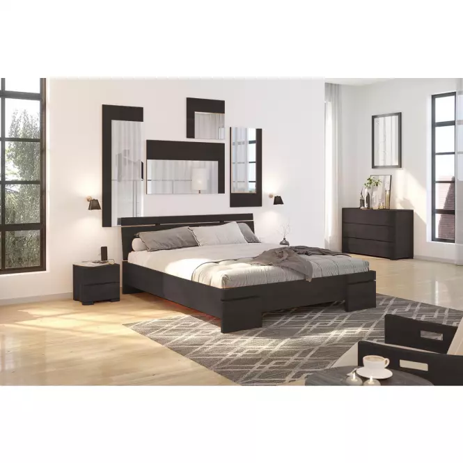 Ágy fa bükkfa Skandica Sparta maxi 140X200 palisander,6