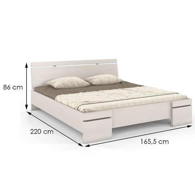 Ágy fa bükkfa Skandica Sparta maxi 160X200 fehér,2