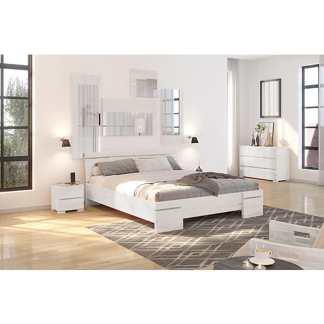 Ágy fa bükkfa Skandica Sparta maxi 160X200 fehér,6
