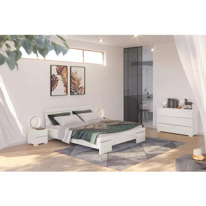 Ágy fa bükkfa Skandica Sparta maxi 180X200 fehér,5