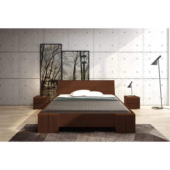 Ágy fa bükkfa Skandica Vestre maxi 160X200 cm dió