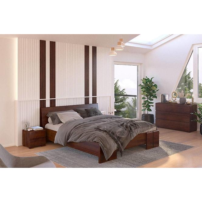 Ágy fa bükkfa Skandica Vestre maxi 160X200 cm dió