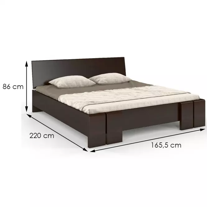 Ágy fa bükkfa Skandica Vestre maxi 160X200 cm palisander,2
