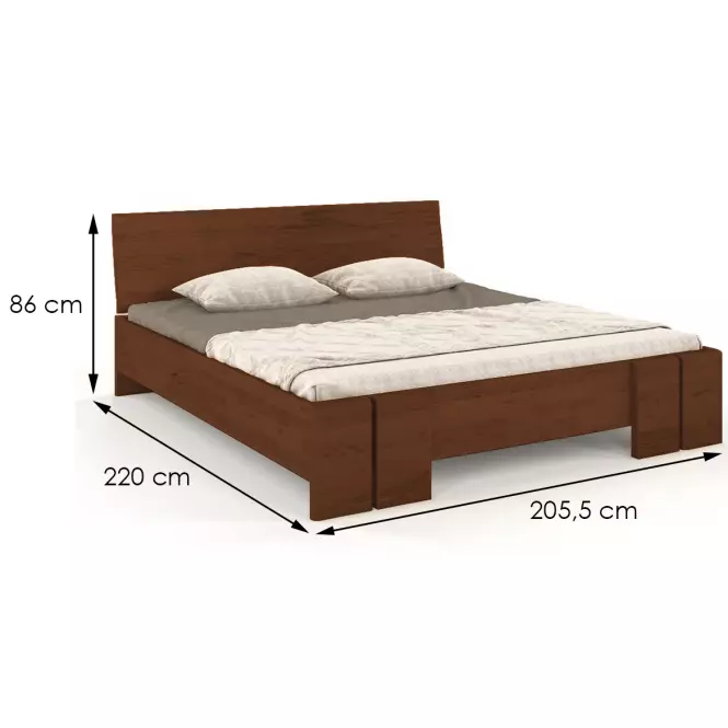 Ágy fa bükkfa Skandica Vestre maxi 200X200 cm dió,2