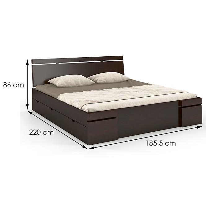 Ágy fenyő Skandica Sparta maxi+fiók 180X200 palisander,4
