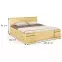 Ágy fenyő Skandica Sparta maxi+fiók 200X200 természetes,2