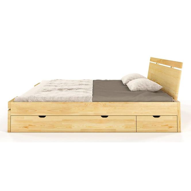 Ágy fenyő Skandica Sparta maxi+fiók 200X200 természetes,4