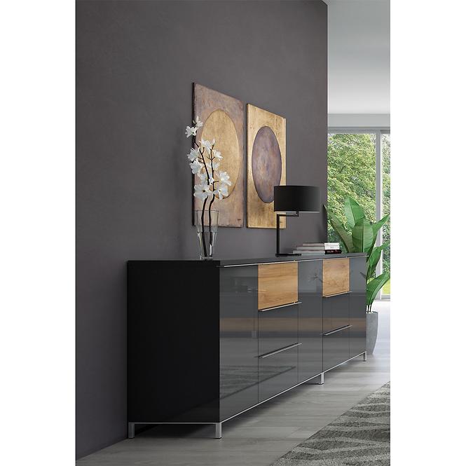 Komód 1d3s Onyx k13/on pacific walnut/anthracit,5