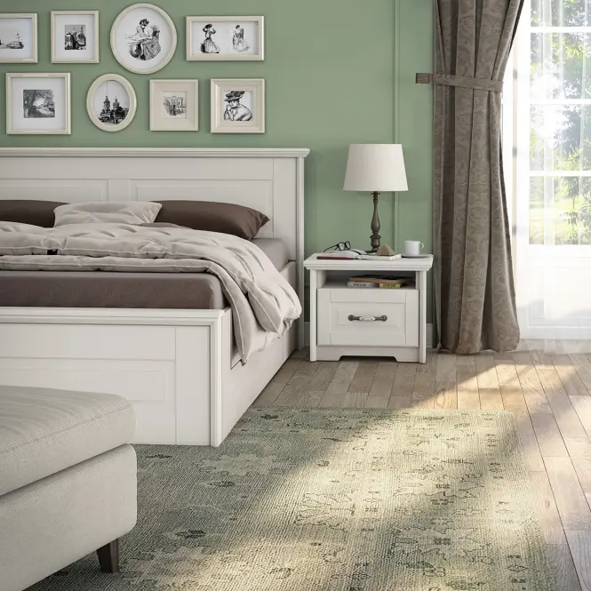 Ágy Evergreen kr160-eg ivory mat,6