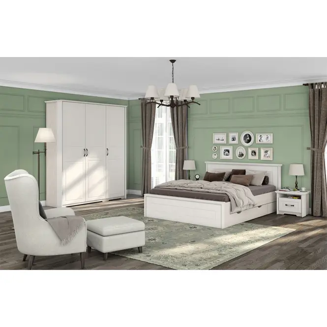 Ágy Evergreen kr160-eg ivory mat,9