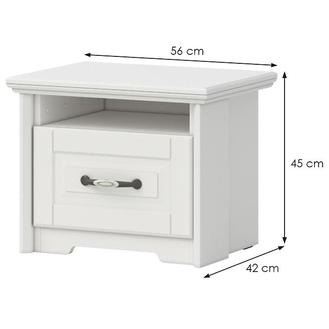 Éjjeliszekrény Evergreen ns1/eg ivory mat