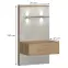 Éjjeliszekrény Gala ns1-l/gl bal pacific walnut/beige,2