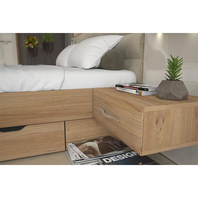 Éjjeliszekrény Gala ns1-l/gl bal pacific walnut/beige
