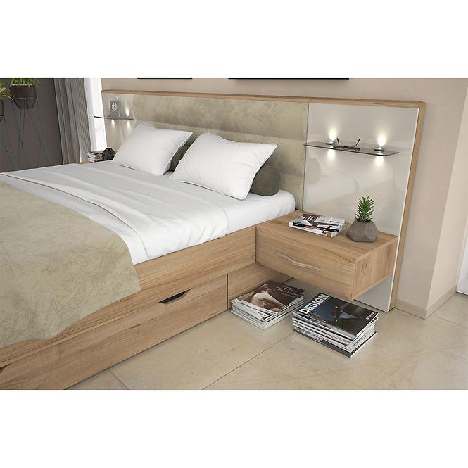 Éjjeliszekrény Gala ns1-l/gl bal pacific walnut/beige