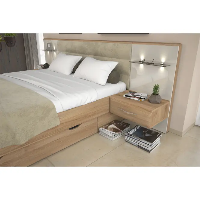 Éjjeliszekrény Gala ns1-l/gl bal pacific walnut/beige,4