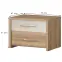 Éjjeliszekrény Gala ns2/gl pacific walnut/beige,2