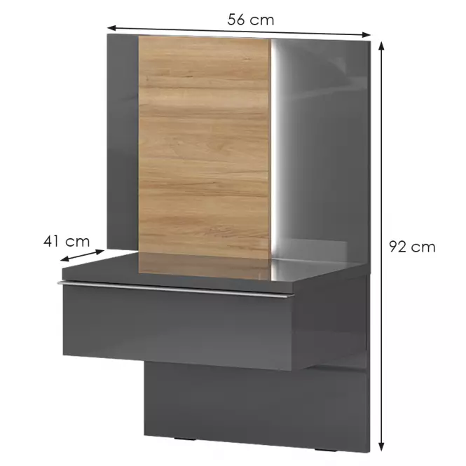 Éjjeliszekrény Onyx ns1/on pacific walnut/anthracit