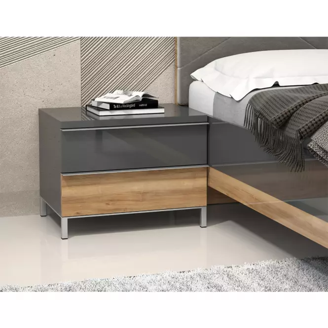 Éjjeliszekrény Onyx ns2/on pacific walnut/anthracit