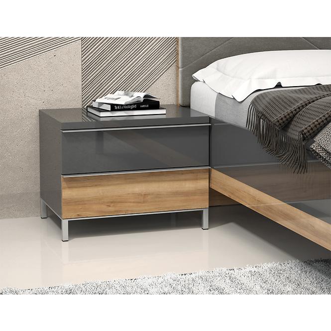 Éjjeliszekrény Onyx ns2/on pacific walnut/anthracit,4