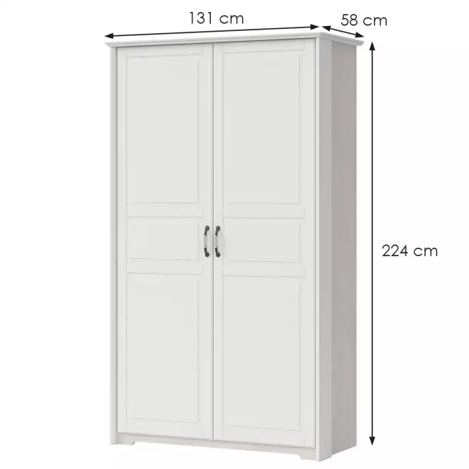 Szekrény 2d Evergreen p2/eg ivory mat
