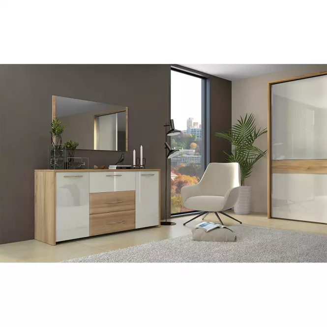 Szekrény 2d Gala pk181/gl pacific walnut/beige,4