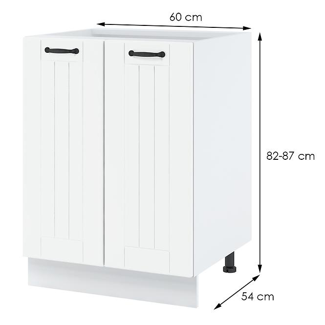 Konyhaszekrény Stilo Lora d6p/l fehér + fr. fehér bb,2