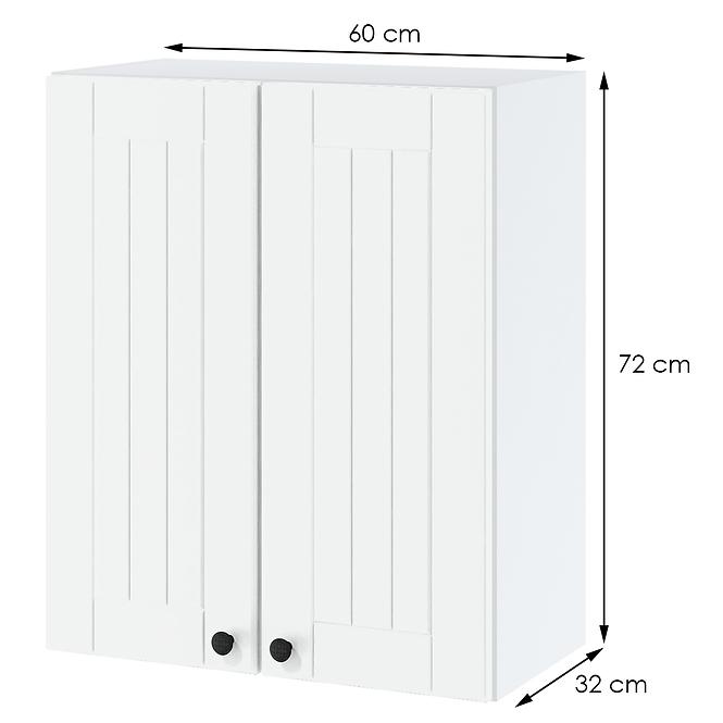 Konyhaszekrény Lora w6/72p+l fehér + fr. fehér