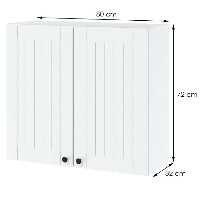 Konyhaszekrény Lora w8/72 fehér + fr. fehér