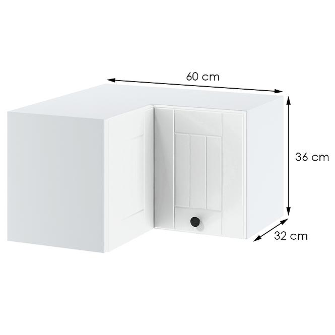 Konyhaszekrény Lora wnpp60/60/36 fehér + fr. fehér