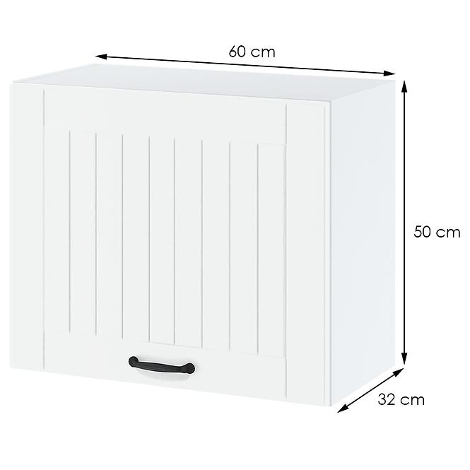 Konyhaszekrény Lora wo6slim6/50 fehér + fr. fehér