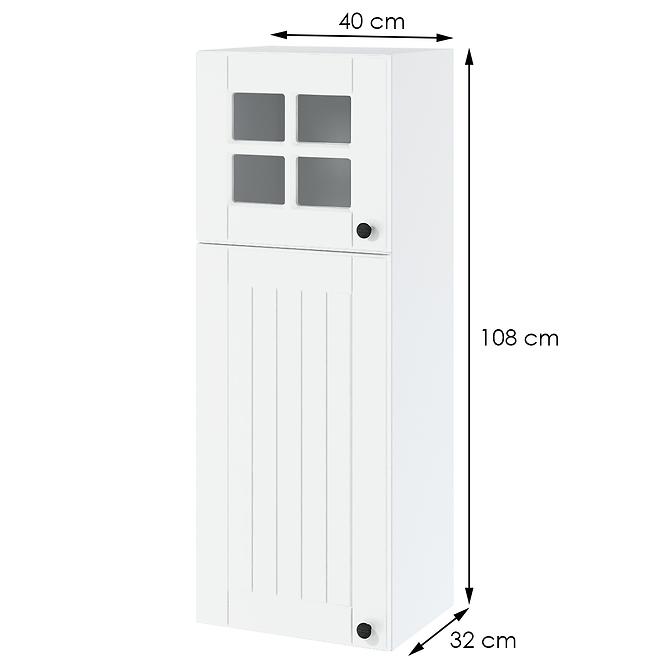 Konyhaszekrény Lora wpw4/1080 fehér + fr. fehér