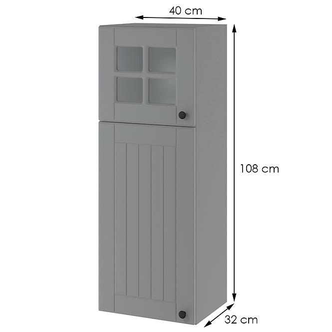 Konyhaszekrény Lora wpw4/1080 szürke + fr. szürke