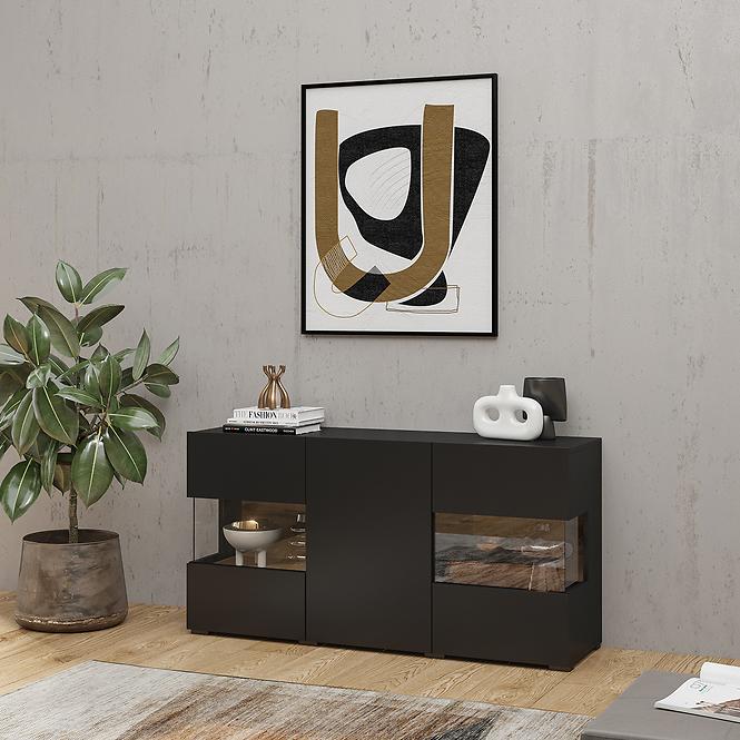 Komoód 3d Ava 25  fekete onyx/wotan
