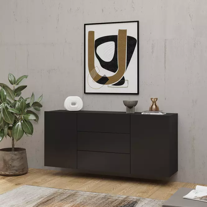 Komoód 2d3s Ava 26 fekete onyx/wotan