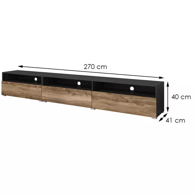 Szekrény RTV akasztási lehetőséggel 3k Baros 40 satin/touchwood,2