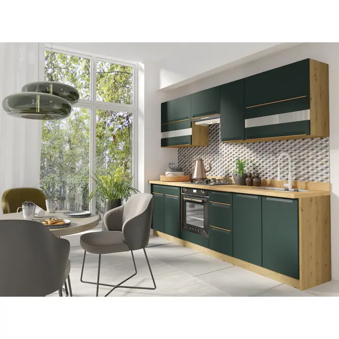Konyhabútor Glamour 260 C Plus zöld szín