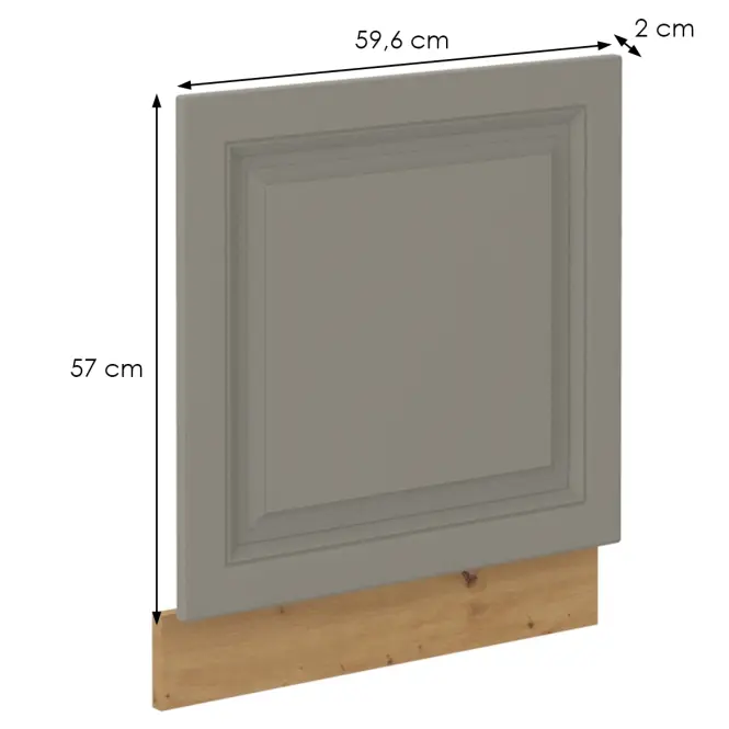 Mosogatógép ajtaja Stilo claygrey/artisan 570x596,2