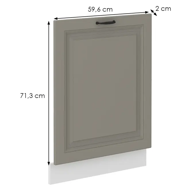 Mosogatógép ajtaja Stilo claygrey/fehér 713x596,2